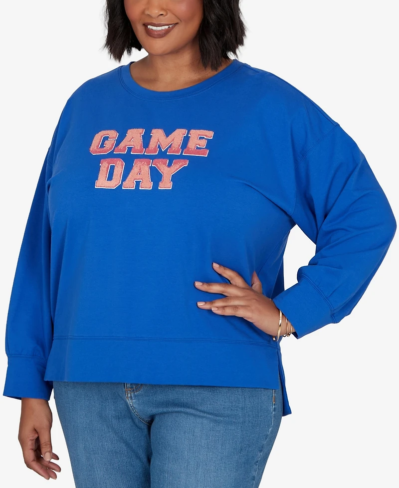 Ruby Rd. Plus Game Day Graphic Terry Sweatshirt