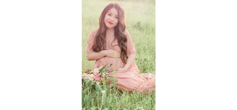 Pinkblush Women's Burgundy Lace Mesh Overlay Maxi Dress