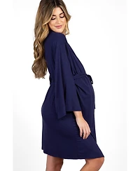 Pinkblush Women's Navy Blue Delivery/Nursing Robe