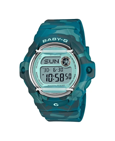 G-Shock Women's Baby-g Digital Blue Resin Watch 42.6mm