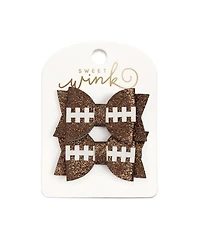 Sweet Wink Little and Big Girls Game Day Glitter Bow Clip Set