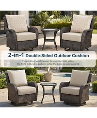 Pocassy 6" Thicker Outdoor Chair Cushion Set