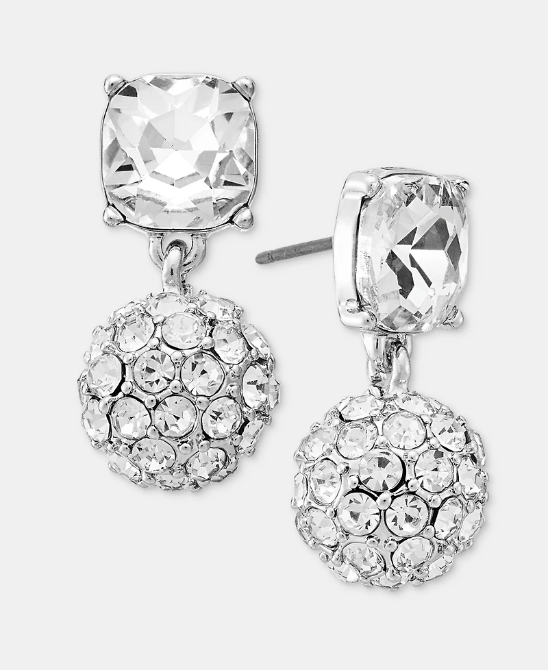 I.n.c. International Concepts Crystal & Pave Fireball Drop Earrings, Macy's Exclusive