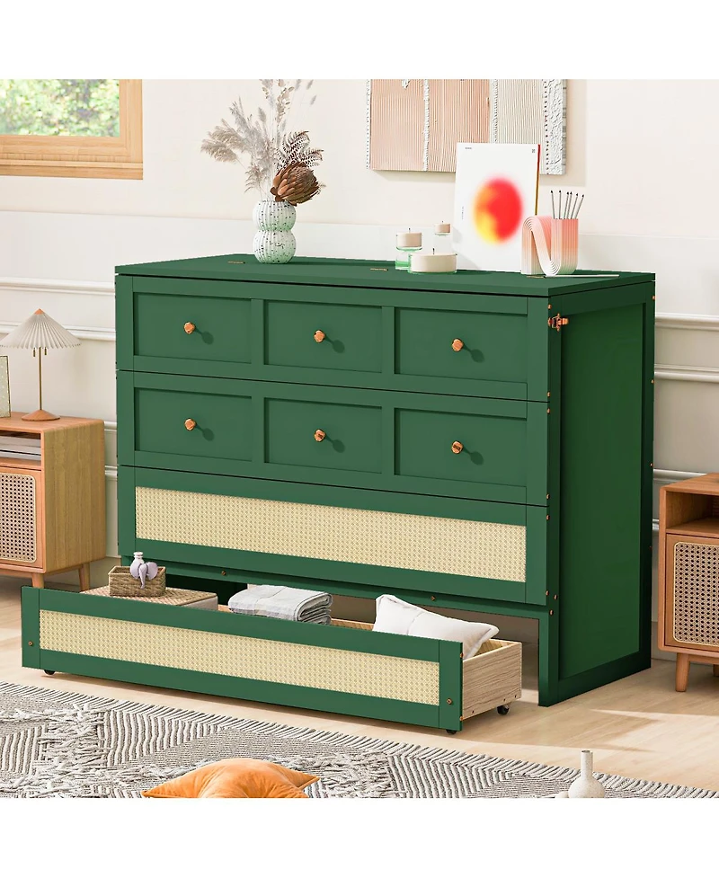 Streamdale Furniture Full Size Murphy Bed with Large Drawers