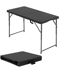 Aofar 4 Feet Folding Table Heavy Duty Plastic Lock Function
