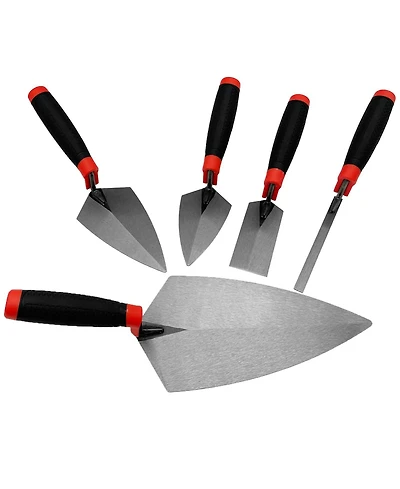 Xdovet Masonry Hand Tool Set Carbon Steel Concrete Trowels 5Pieces