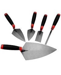 Xdovet Masonry Hand Tool Set Carbon Steel Concrete Trowels 5Pieces