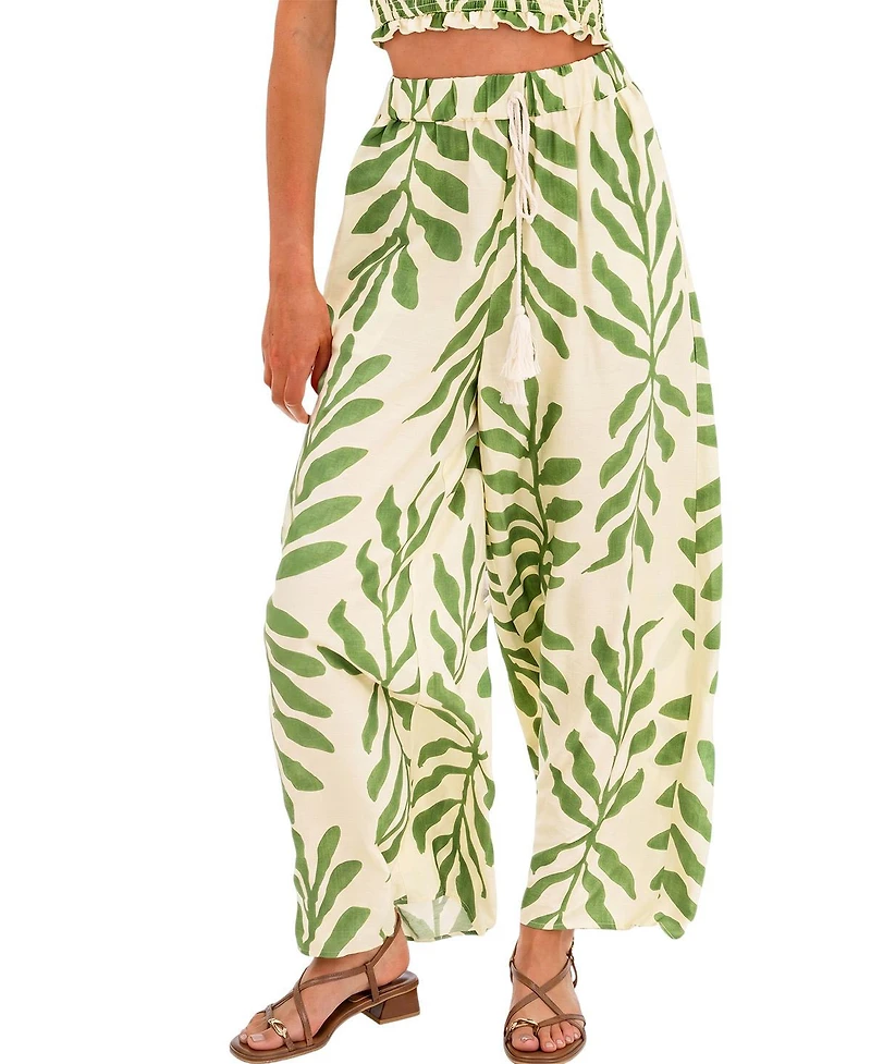 Cupshe Women's Color Story Tropical Pants
