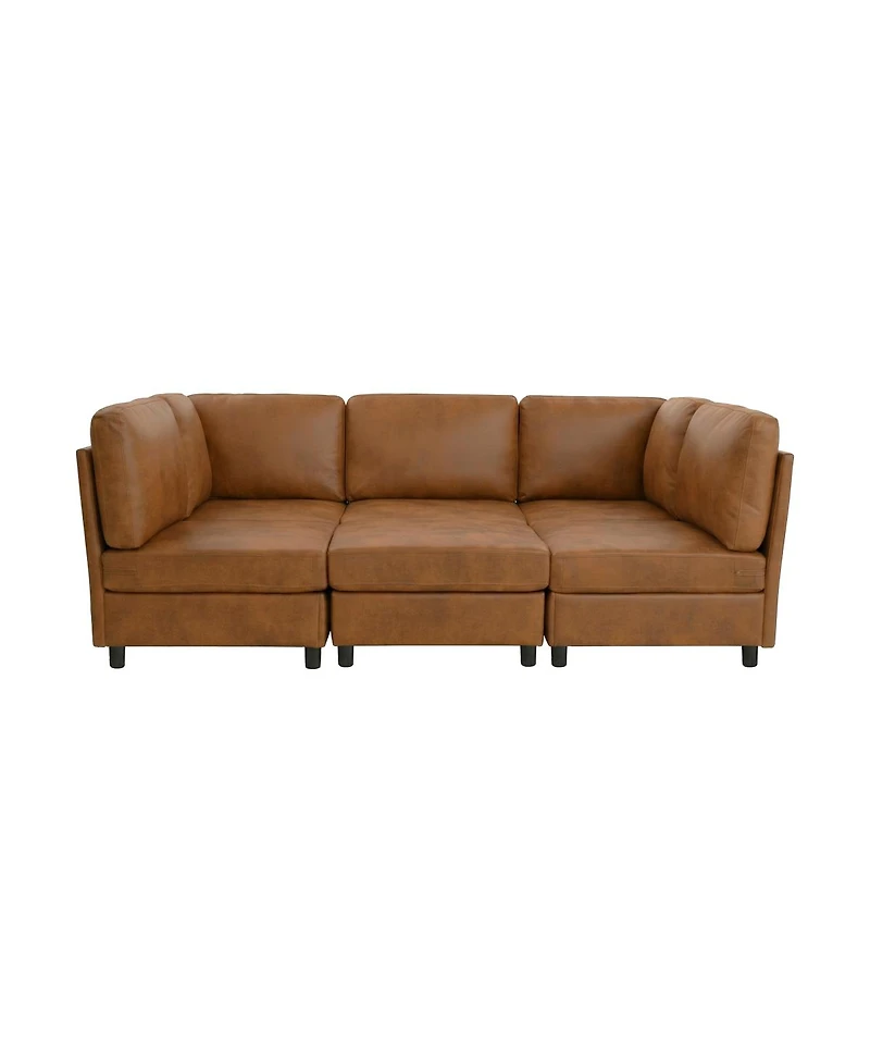 Streamdale Furniture Modern Modular Corner Sofa Foil fabric Freely Configurable