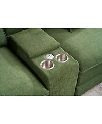 Streamdale Furniture Modular U-Shaped Cloud Sectional Sofa with Storage