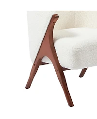 Streamdale Furniture 27" Modern Boucle Accent Chair with Solid Wood Frame