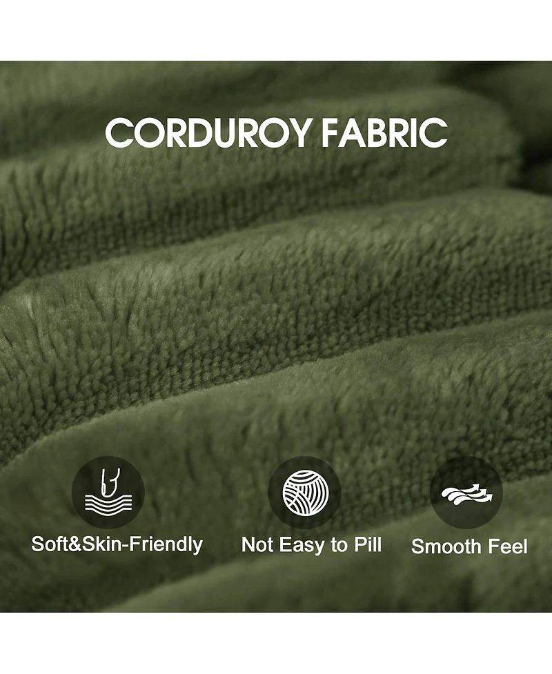 Streamdale Furniture Plush Corduroy Modular Sectional Sofa with Reversible Chaise - No Assembly