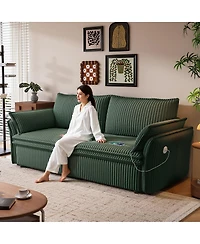 Streamdale Furniture 85-Inch Convertible Plush Sofa Bed - Two-in-One Living Room Design