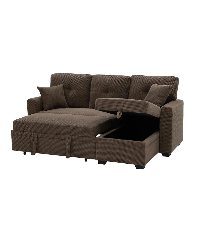 Streamdale Furniture Reversible Sectional Sleeper Sofa with Storage