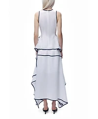 Nocturne Women's Contrast Trim Peplum Top