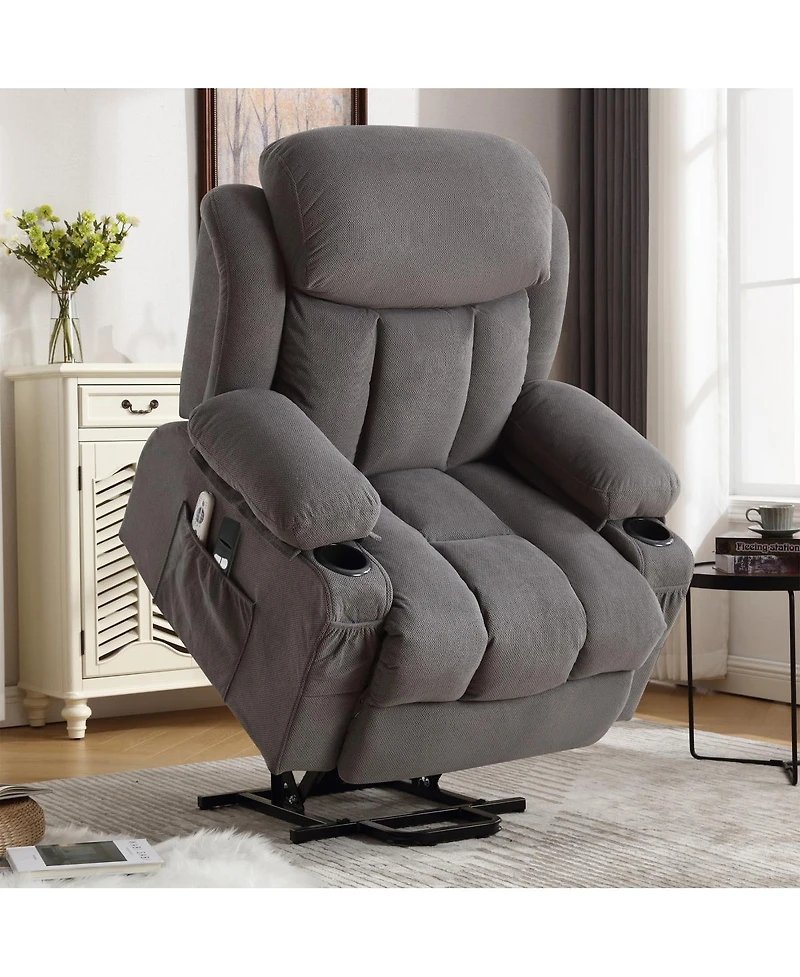Streamdale Furniture Power Lift Recliner Chair with Heat, Massage, and Usb Port