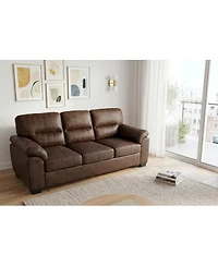 Streamdale Furniture 81" Modern Foil Fabric 3-Seater Sofa with Padded Armrests