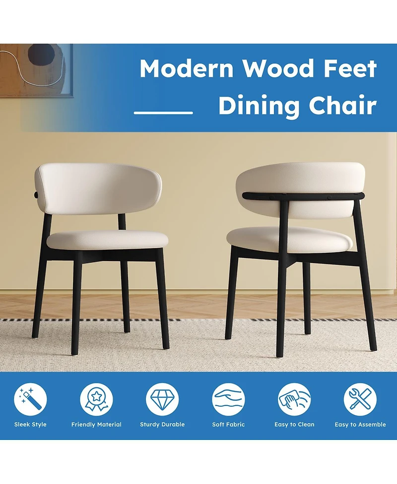 Streamdale Furniture Mid-Century Modern Dining Chairs (Set of 2)