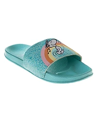 Snoopy Little Girls Peanuts Musical 2 - 13 Teal Eva Slides