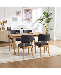 Streamdale Furniture Set of 2 Modern Upholstered Wooden Dining Chairs