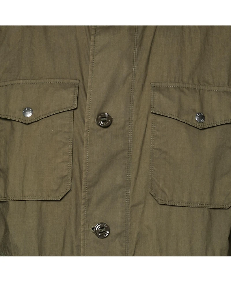 Pre-Owned Moncler Men's Cotton and Synthetic Concealed Hood Jacket