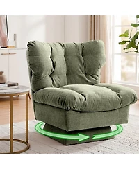 gaomon Swivel Accent Chair, Modern Chenille Sofa Chair 360degree(s) Rotation, Oversize Base 30 Wide Seat, Supports 300Lbs