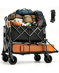 Gnuadz Double Decker Wagon Collapsible Tailgate All-terrain Utility Cart Camping