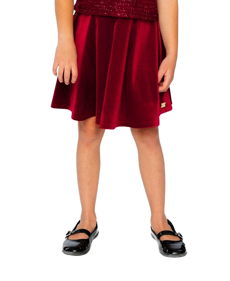 Deux par Toddler Girl ( 2 to 5 ) Velvet Skirt
