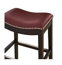 HomeRoots 26" Solid Wood Backless Counter Height Bar Chair