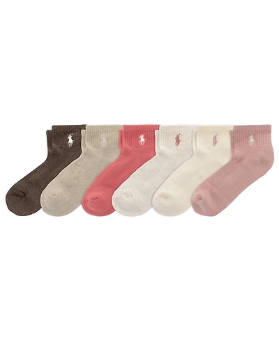 Polo Ralph Lauren Little & Big Girls Sport Quarter Socks, 6-Pack
