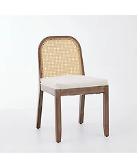 Streamdale Furniture Set of 2 Curved Arched Cane Back Dining Chairs
