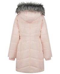 Calvin Klein Girls' 4-6X Aerial Hooded Puffer Jacket