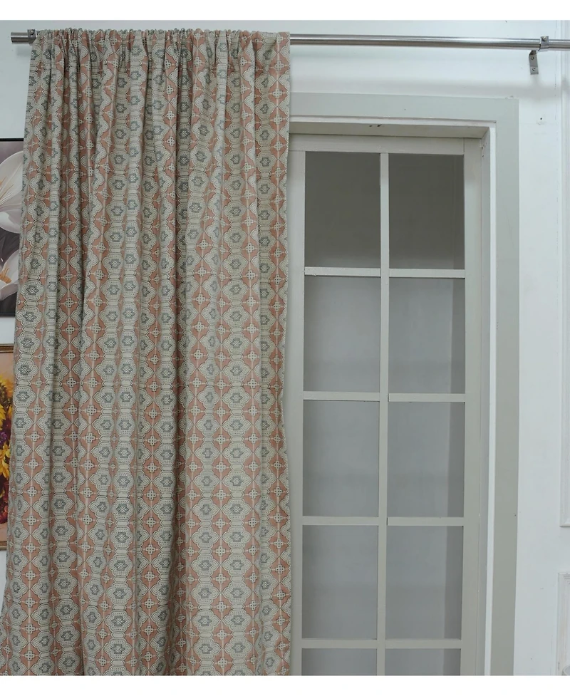 Fabdivine Jhroka Boho Style Handcrafted Linen Curtains