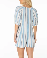 Roxy Women's Pacific Cove Scoop Neck Striped Romper