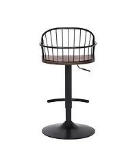 HomeRoots 23" Iron Low Back Adjustable Height Bar Chair