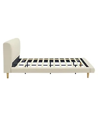 Streamdale Furniture Chunky Cal-King Bed Frame, Solid Rubberwood Legs, 800lbs Capacity