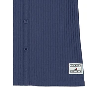 Tommy Hilfiger Girls' 7-16 Pointelle Rib 55 Short-Sleeve T-Shirt