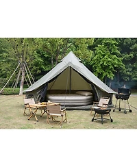 Streamdale Furniture Oxford 9.8feet Family Bell Tent with Stove Jack - 4 Season Glamping Shelter