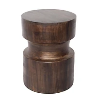 HomeRoots 16" Solid Wood Round End Table