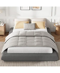 homfan Cloud platform bed Frame with Upholstered, No Box Spring Needed, Easy Assembly, Noise-FreeThis wrapped base