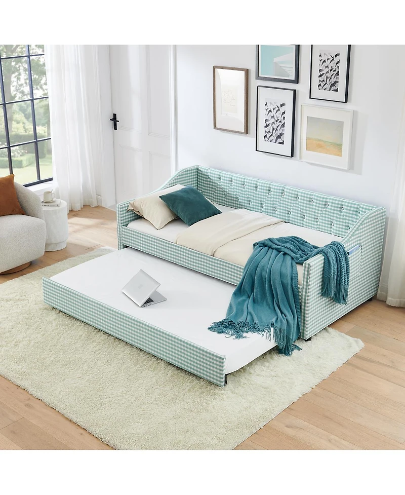 Streamdale Furniture Upholstered Twin Daybed with Trundle