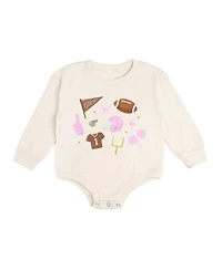 Sweet Wink Baby Girls Game Day Icon Long Sleeve Romper
