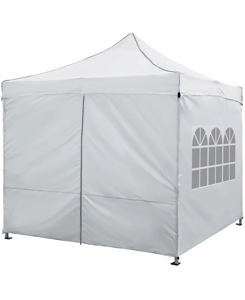 Sugift 10 x 10 FeeT Pop Up Canopy Tent with 4 Removable Sidewalls and Wheeled Bag