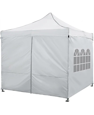 Sugift 10 x 10 FeeT Pop Up Canopy Tent with 4 Removable Sidewalls and Wheeled Bag