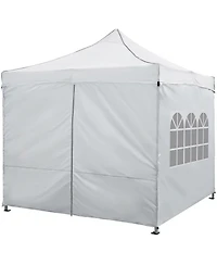 Sugift 10 x 10 FeeT Pop Up Canopy Tent with 4 Removable Sidewalls and Wheeled Bag
