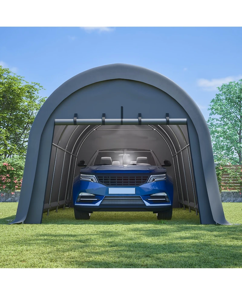 Clihome Heavy-Duty 12x20 Feet Carport Canopy, Commercial-Grade Steel Frame Portable Garage