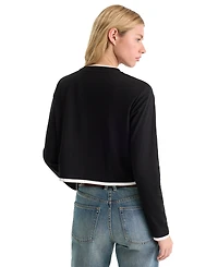 Good American Women's Long-Sleeve Layered Pull-On Top