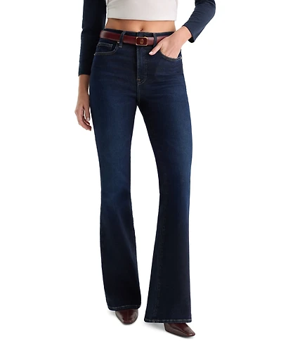 Good American Women's Mid-Rise Slim Flare Jeans