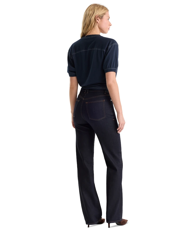 Good American Women's High-Rise Straight-Leg Jeans