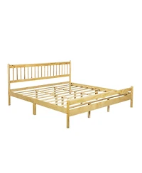 Streamdale Furniture Traditional King Size Pinewood Bed with Headboard and Footboard